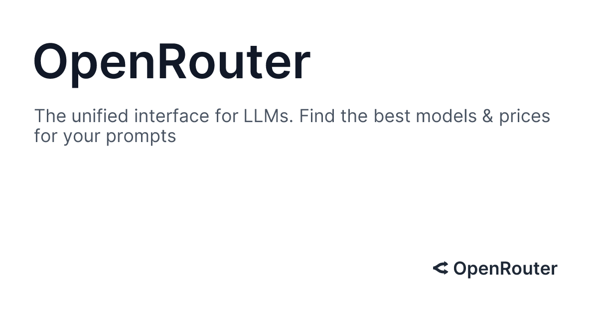 OpenRouter preview